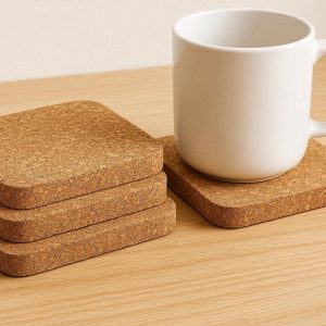 Extra Large Cork Coasters Thick Absorbent Wooden Trivet Mat Large Cup Pot Holder Heat Resistant Table Protector