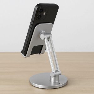 Desktop Rotating Phone Stand 360 Degree Spinning Aluminum Cellphone Holder Adjustable Cradle Multi Angle Table Base