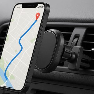 Magnetic Car Phone Mount Universal Dashboard Air Vent Cellphone Holder Safe GPS Cradle For iPhone Samsung Black